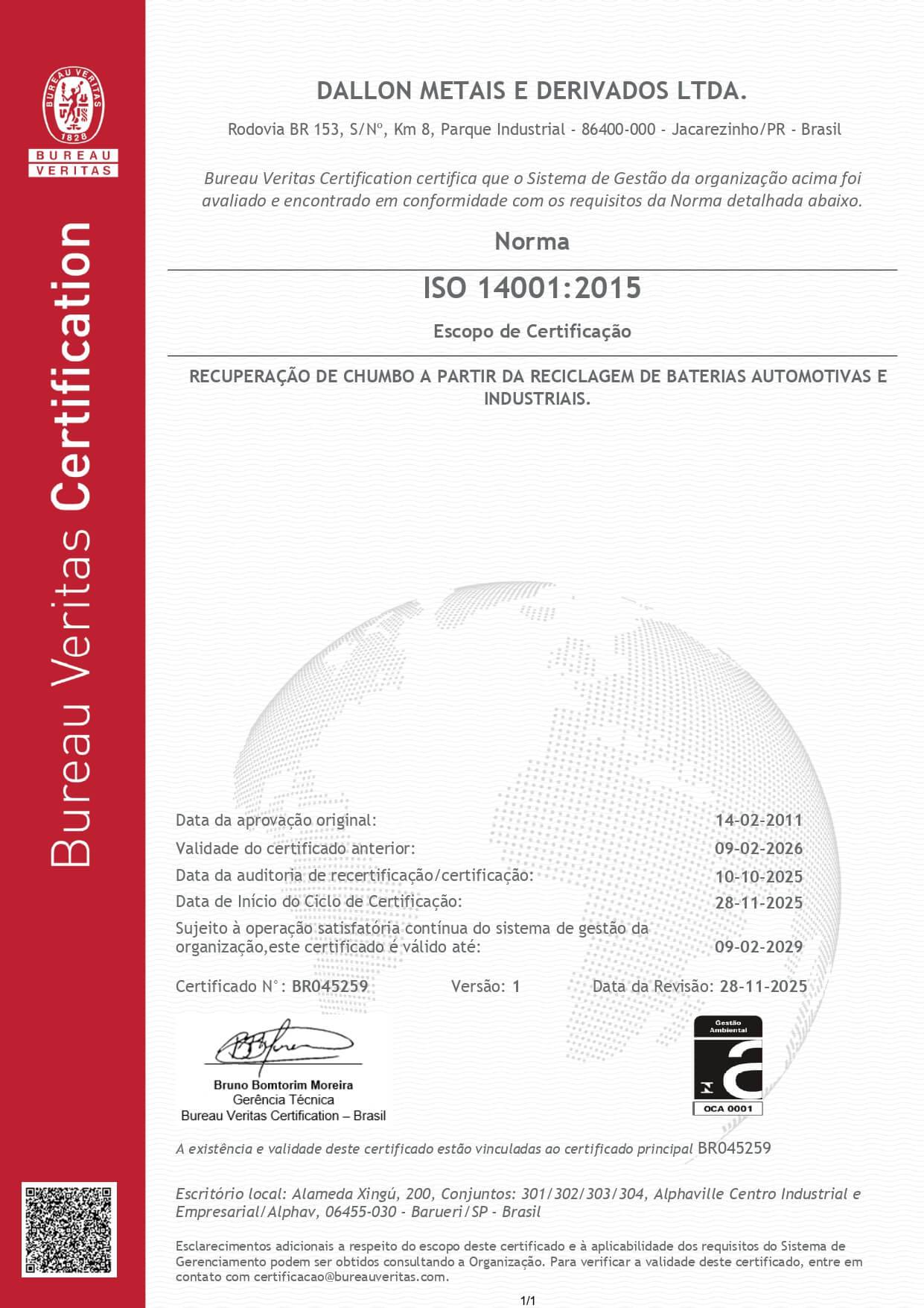 Dallon Metais – Reciclagem de baterias automotivas